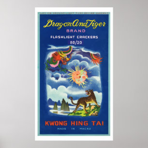 Draak en tijger ( Chinese Firecracker) Poster