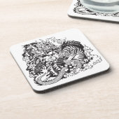 draak en tijgergevecht drankjes onderzetter (Linkerzijde)