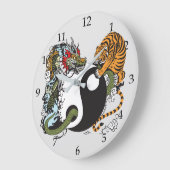 draak en tijgergevecht grote klok (Hoek)