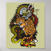 draak en tijgergevecht poster (Voorkant)