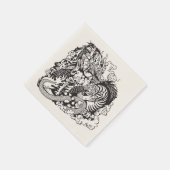 draak en tijgergevecht servetten (Hoek)