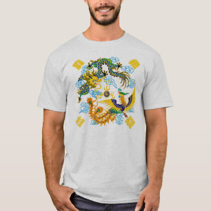 Draak en toneelstuk Chinese kunst T-shirt