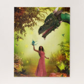 Draak en vrouwen legpuzzel (Verticaal)