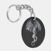 Draak en zwaard Acrylische Sleutelhanger (Voorkant Links)