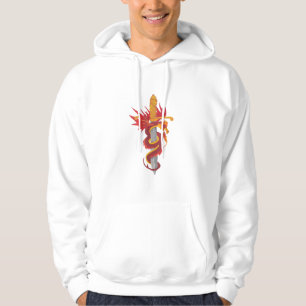 Draak en zwaard hoodie