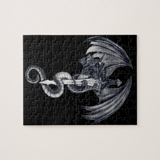 Draak en zwaard Puzzle Legpuzzel (Horizontaal)
