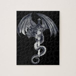Draak en zwaard Puzzle Legpuzzel