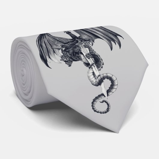 Draak- en zwaard-Stropdas Stropdas (Opgerold)