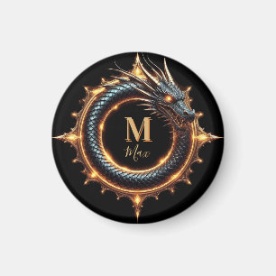 🐉 Draak Fantasy Symbool Met Aangepaste Naam Voor Magneet