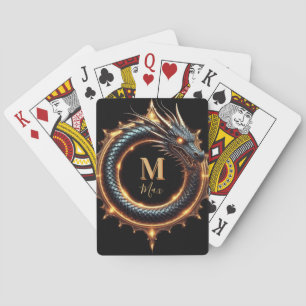 🐉 Draak Fantasy Symbool Met Aangepaste Naam Voor  Pokerkaarten
