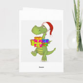 draak feestdagen kaart (Achterkant)