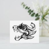 draak feestdagenkaart (Staand voorkant)