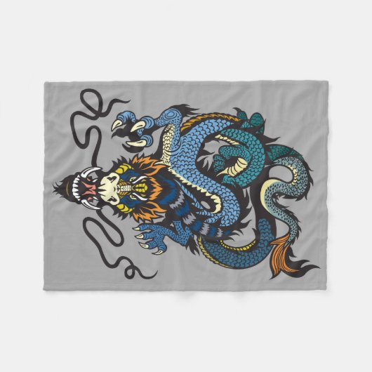 draak fleece deken (Voorkant (Horizontaal))