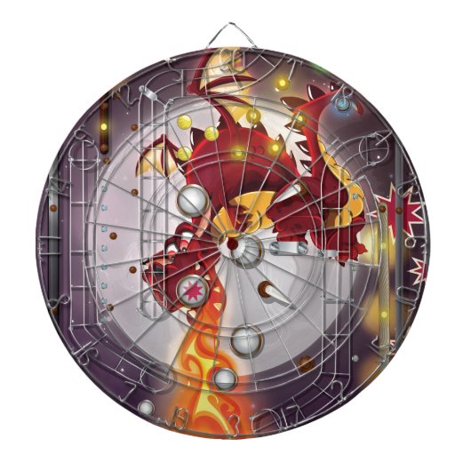 Draak flipperkast dartbord (Voorkant)