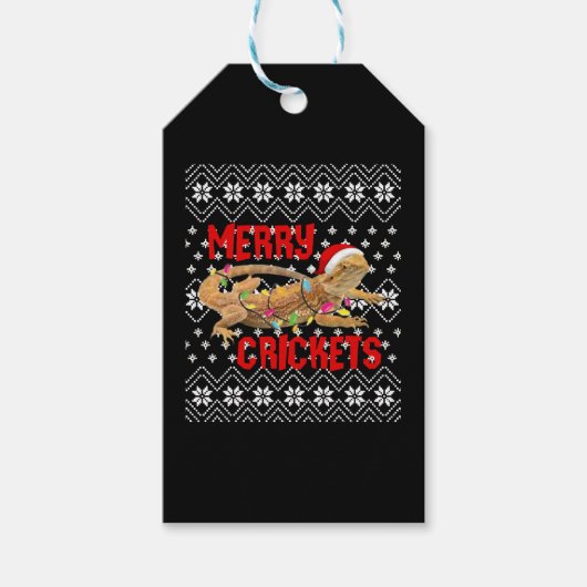Draak Funny kerstversiering Gift Ugly Cadeaulabel (Voorkant)