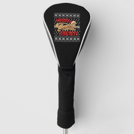 Draak Funny kerstversiering Gift Ugly Golfheadcover (Voorkant)