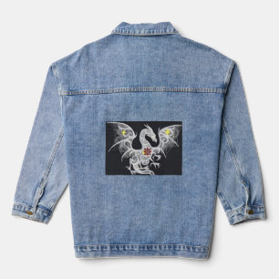 Draak geborduurd Denim Delight: Vrouwen jas Jacket
