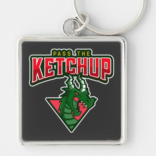 Draak: Geef de ketchup door Sleutelhanger (Voorkant)