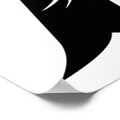 Draak gestileerde letter A, Drakalphabet, Monogram Poster (Hoek)