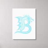 Draak gestileerde letter B, drakenalfabet, monogra Canvas Afdruk (Voorkant)