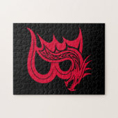 Draak gestileerde letter B, drakenalfabet, monogra Legpuzzel (Horizontaal)