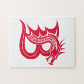 Draak gestileerde letter B, drakenalfabet, monogra Legpuzzel (Horizontaal)