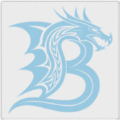 Draak gestileerde letter B, drakenalfabet, monogra Sticker (Voorkant)