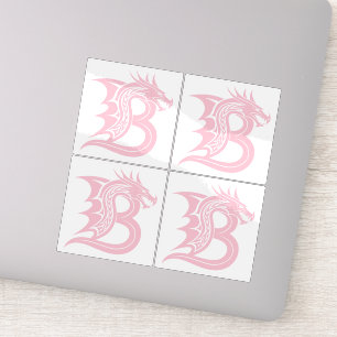 Draak gestileerde letter B, Drakonalfabet, Monogra Sticker