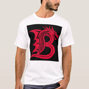 Draak gestileerde letter B, Drakonalfabet, Monogra T-shirt