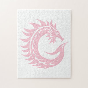 Draak gestileerde letter C, drakenalfabet, monogra Legpuzzel