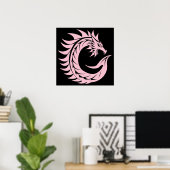 Draak gestileerde letter C, drakenalfabet, monogra Poster (Thuiskantoor)