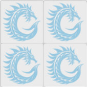 Draak gestileerde letter C, drakenalfabet, monogra Sticker (Voorkant)