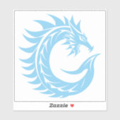 Draak gestileerde letter C, drakenalfabet, monogra Sticker (Vel)