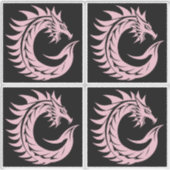 Draak gestileerde letter C, drakenalfabet, monogra Sticker (Voorkant)