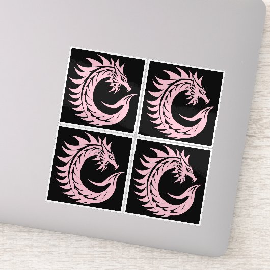 Draak gestileerde letter C, drakenalfabet, monogra Sticker (Detail)