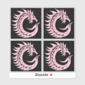 Draak gestileerde letter C, drakenalfabet, monogra Sticker (Vel)