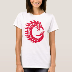 Draak gestileerde letter C, drakenalfabet, monogra T-shirt
