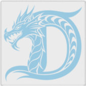 Draak gestileerde letter D, drakenalfabet, monogra Sticker (Voorkant)