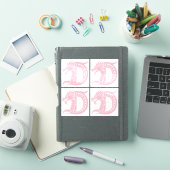 Draak gestileerde letter D, drakenalfabet, monogra Sticker (iPad Cover)