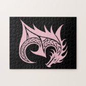Draak gestileerde letter E, drakenalfabet, monogra Legpuzzel (Horizontaal)