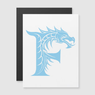 Draak gestileerde letter F, drakenalfabet, monogra Magnetische Uitnodiging