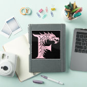 Draak gestileerde letter F, drakenalfabet, monogra Sticker (iPad Cover)
