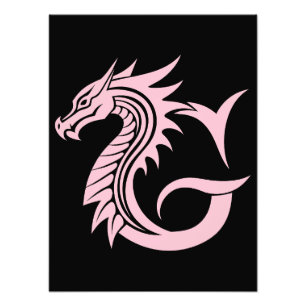 Draak gestileerde letter G, drakenalfabet, monogra Foto Afdruk