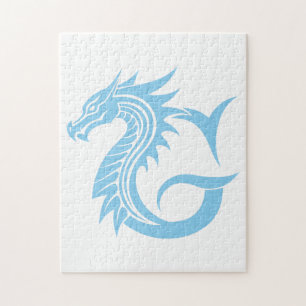 Draak gestileerde letter G, drakenalfabet, monogra Legpuzzel