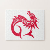 Draak gestileerde letter G, drakenalfabet, monogra Legpuzzel (Horizontaal)