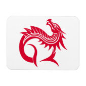 Draak gestileerde letter G, drakenalfabet, monogra Magneet (Horizontaal)