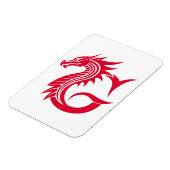 Draak gestileerde letter G, drakenalfabet, monogra Magneet (Linkerzijde)