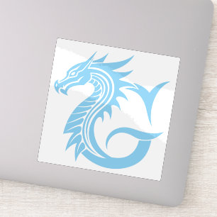 Draak gestileerde letter G, drakenalfabet, monogra Sticker