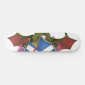 Draak gewikkeld rond Schots Schild Persoonlijk Skateboard (Horizontaal)