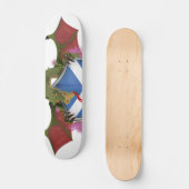 Draak gewikkeld rond Schots Schild Persoonlijk Skateboard (Voorkant)